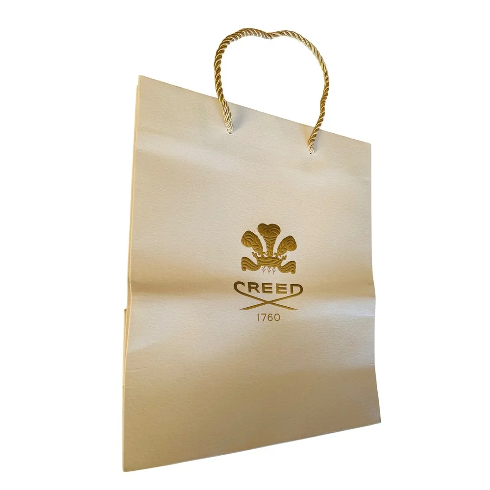 CREED 1760 Shopping‎ Bag Paper Gift Bag Gold Logo Handles